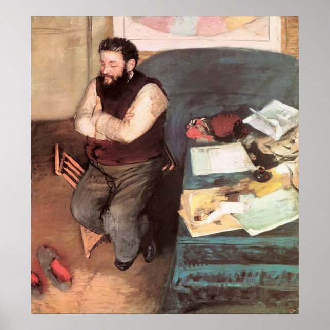 Edgar Degas Portrait of Diego Martelli Poster (Front)