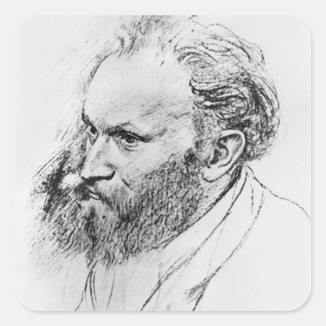 Edgar Degas | Portrait of Edouard Manet  Square Sticker (Front)