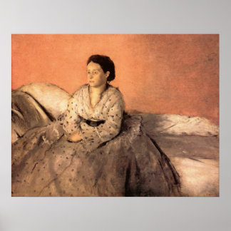 Edgar Degas Portrait of Estelle Musson de Gas Poster