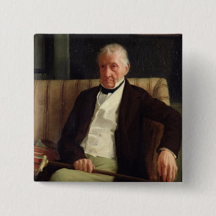 Edgar Degas Portrait of Hilaire Degas 15 Cm Square Badge
