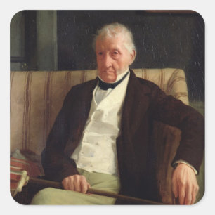 Edgar Degas   Portrait of Hilaire Degas Square Sticker