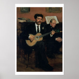 Edgar Degas   Portrait of Lorenzo Pagans Poster