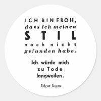 Edgar Degas Quote in German Lead Typesetting Print