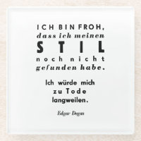 Edgar Degas Quote in German Lead Typesetting Print