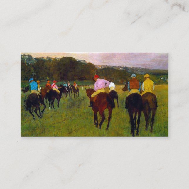 Edgar Degas Race Horses at Longchamp Enclosure Card (Front)