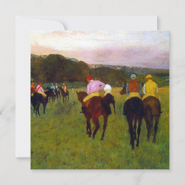 Edgar Degas Race Horses at Longchamp Invitation (Front)