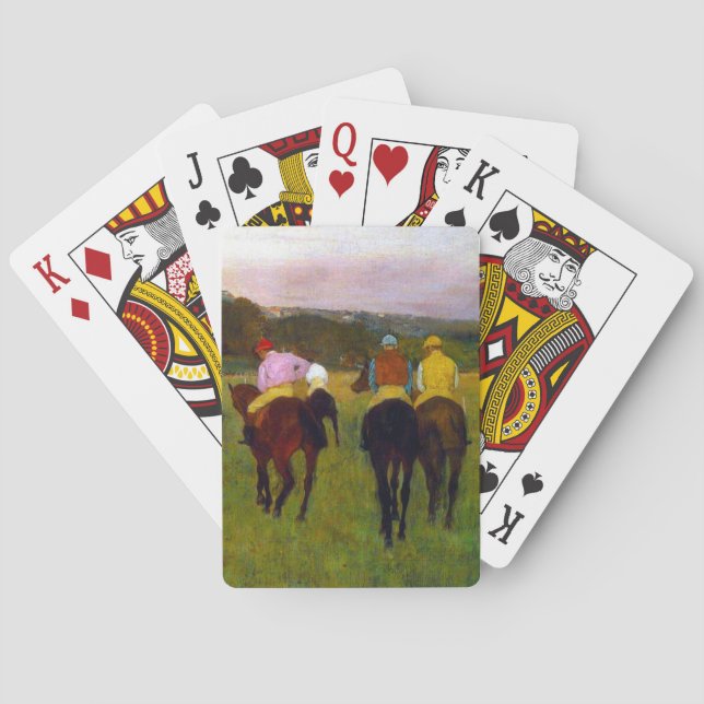 Edgar Degas Race Horses at Longchamp Playing Cards (Back)