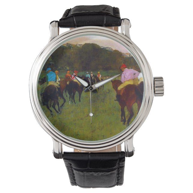 Edgar Degas Race Horses at Longchamp Watch (Front)