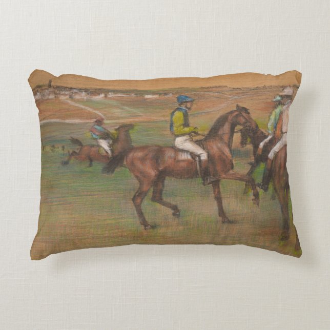 Edgar Degas - Race Horses Decorative Cushion (Front)