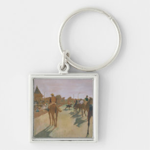 Edgar Degas   Race Horses in front of the Stands Key Ring
