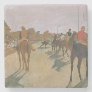 Edgar Degas   Race Horses in front of the Stands Stone Coaster