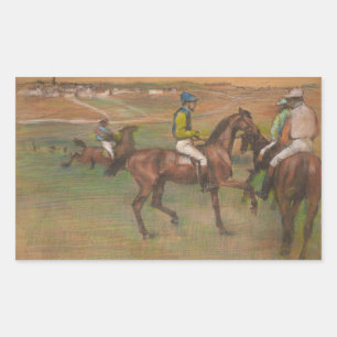 Edgar Degas - Race Horses Rectangular Sticker