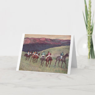 Edgar Degas - Race Horses Training 1894 racehorses Card