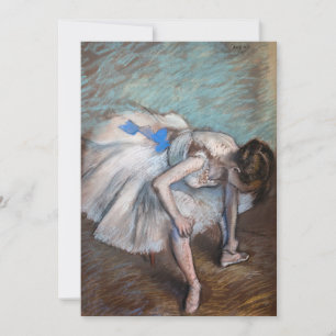 Edgar Degas - Seated Dancer Invitation