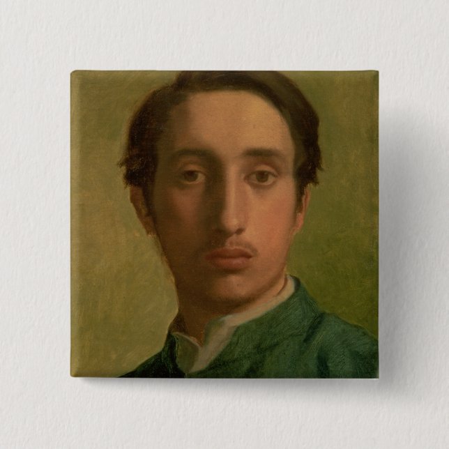 Edgar Degas | Self Portrait 15 Cm Square Badge (Front)