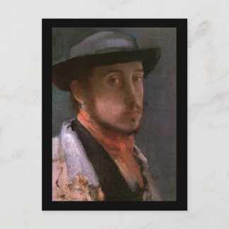 Edgar Degas Self Portrait Postcard