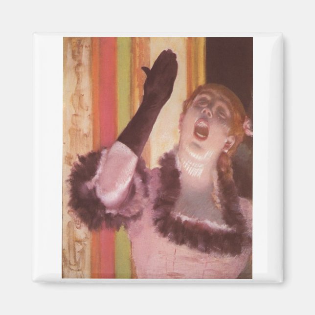 Edgar Degas - Singer with Glove 1878 Woman Flower Magnet (Front)