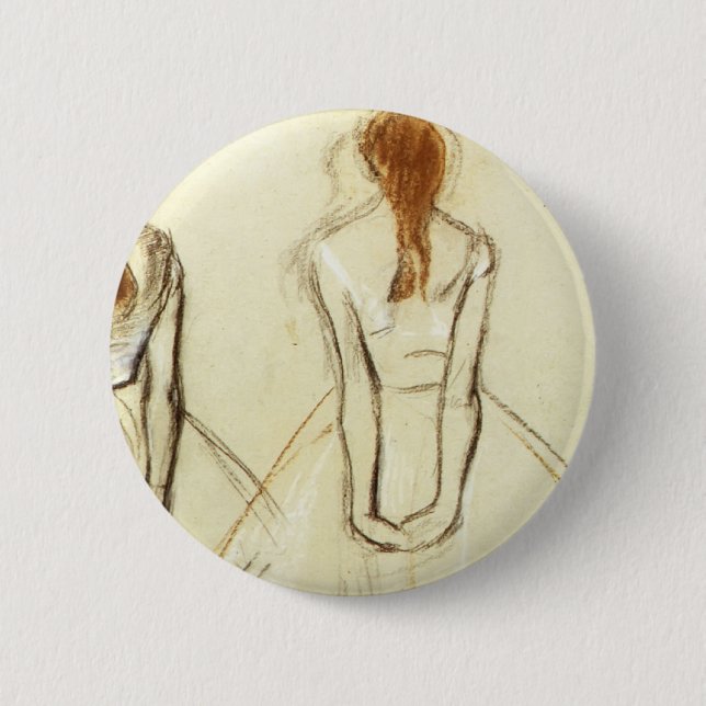 Edgar Degas: Study for the Little Dancer 6 Cm Round Badge (Front)