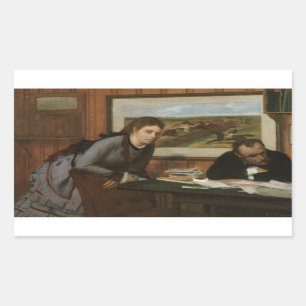 Edgar Degas - Sulking Rectangular Sticker