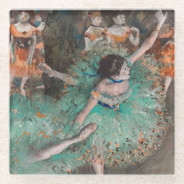 Edgar Degas - Swaying Dancer / Dancer in Green Glass Coaster (Front)