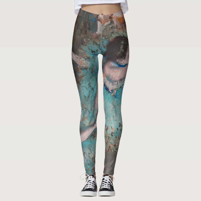 Edgar Degas Swaying Dancer Green Dancer Leggings (Front)