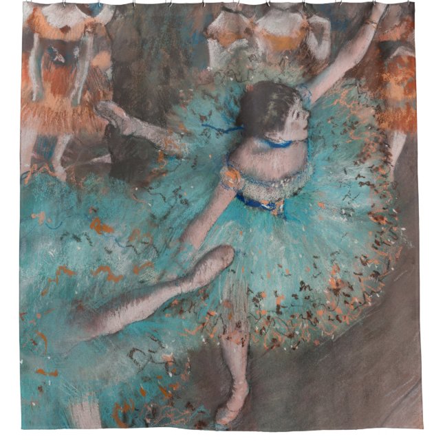 Edgar Degas Swaying Dancer Green Dancer Shower Curtain (Front)