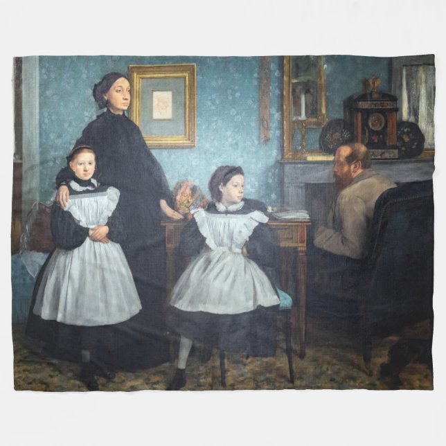 Edgar Degas - The Bellelli Family Fleece Blanket (Front (Horizontal))