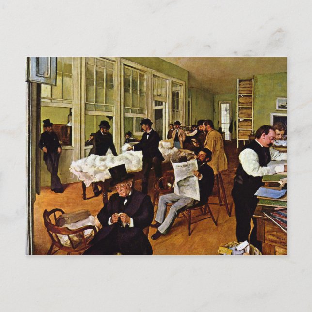 Edgar Degas - The cotton exchange Postcard (Front)