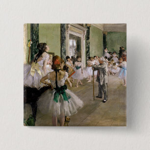 Edgar Degas - The Dance Class 15 Cm Square Badge