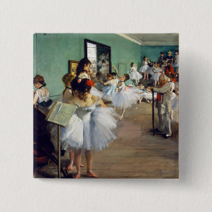 Edgar Degas - The Dance Class 15 Cm Square Badge