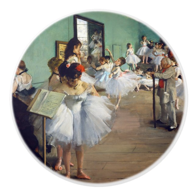 Edgar Degas - The Dance Class Ceramic Knob (Front)