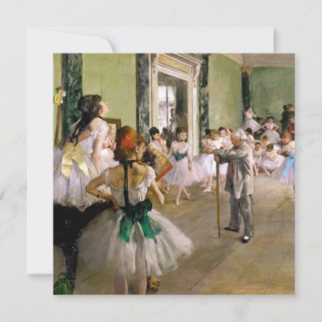 Edgar Degas The Dance Class Invitation (Front)