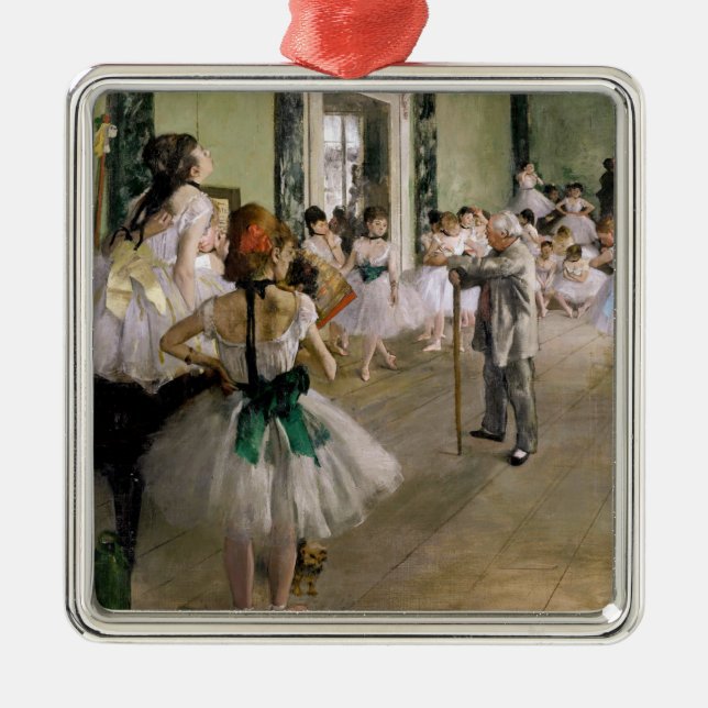 Edgar Degas - The Dance Class Metal Tree Decoration (Front)
