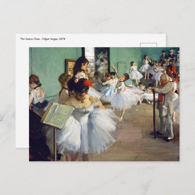 Edgar Degas - The Dance Class Postcard (Front/Back)