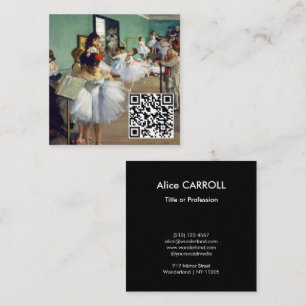 Edgar Degas - The Dance Class - QR Code Square Business Card