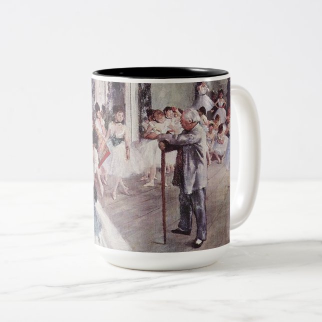 Edgar Degas The Dance Class  Two-Tone Coffee Mug (Front Right)