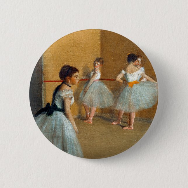 Edgar Degas The Dance Foyer at the Opera 6 Cm Round Badge (Front)