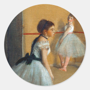 Edgar Degas The Dance Foyer at the Opera Classic Round Sticker