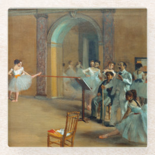 Edgar Degas The Dance Foyer at the Opera Glass Coaster