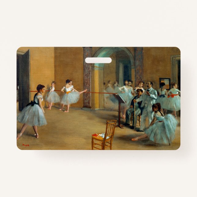 Edgar Degas The Dance Foyer at the Opera ID Badge (Front)
