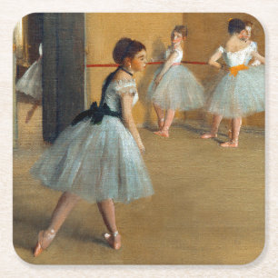 Edgar Degas The Dance Foyer at the Opera Square Paper Coaster