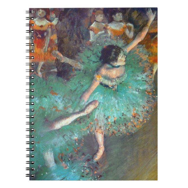 Edgar Degas - The Green Dancers - Ballet Dance Spiral Notebook (Front)