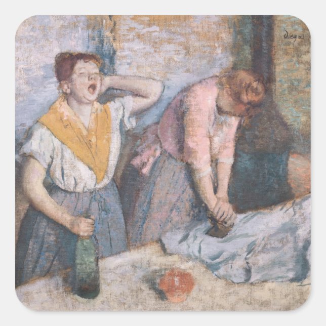 Edgar Degas | The Laundresses, c.1884 Square Sticker (Front)