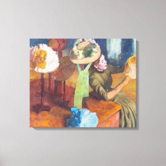 Edgar Degas - The Millinery Shop Canvas Print (Front)