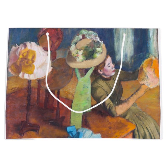 Edgar Degas - The Millinery Shop Large Gift Bag (Front)