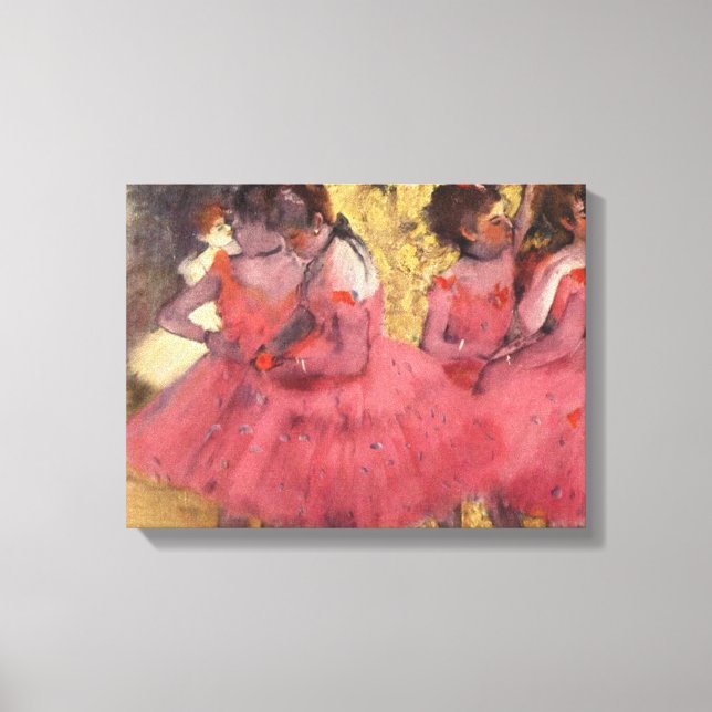 Edgar Degas The Pink Dancers Canvas Print (Front)