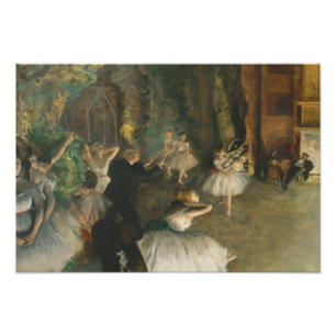 Edgar Degas - The Rehearsal of the Ballet Onstage Photo Print