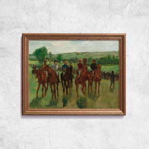 Edgar Degas The Riders Horses Art Poster