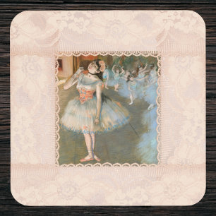 Edgar Degas The Star Dancer with Lace Trim Coaster