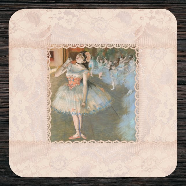 Edgar Degas The Star Dancer with Lace Trim Coaster (Creator Uploaded)